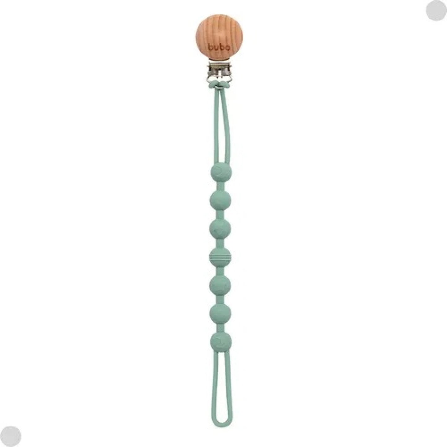 Prendedor de Chupete Bambú Silicona BUBA - Verde