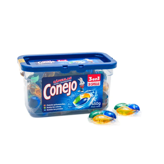 Jabón en Cápsulas para Ropa Conejo 30 Unidades