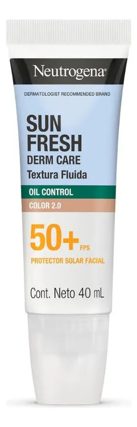 Protector Solar Neutrogena Sun Fresh 50+ Oil Control Derm Care Color 40ml