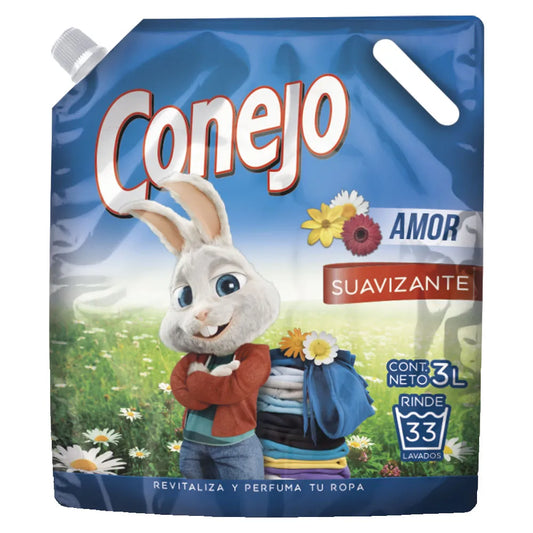 Suavizante De Ropa Conejo Amor 3L