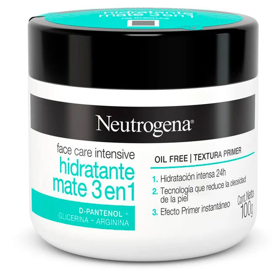 Crema Neutrogena Hidratante Mate 3 en 1 100 g