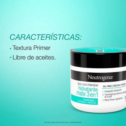 Crema Neutrogena Hidratante Mate 3 en 1 100 g
