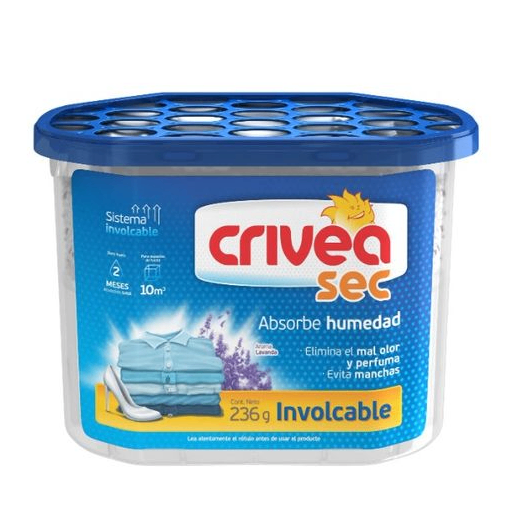 Absorbente Crivea Humedad Pote Involcable - 236 gramos