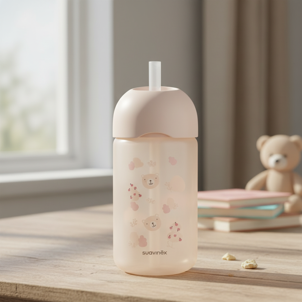 Vaso Sorbito 340ml +18M Suavinex Prints Rosa