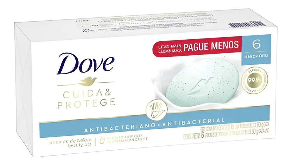 Jabon Dove 90 G Pack 6 Unidades Antibacterial