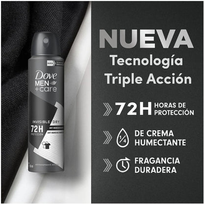 Desodorante en Aerosol Dove Men Invisible 150 ml