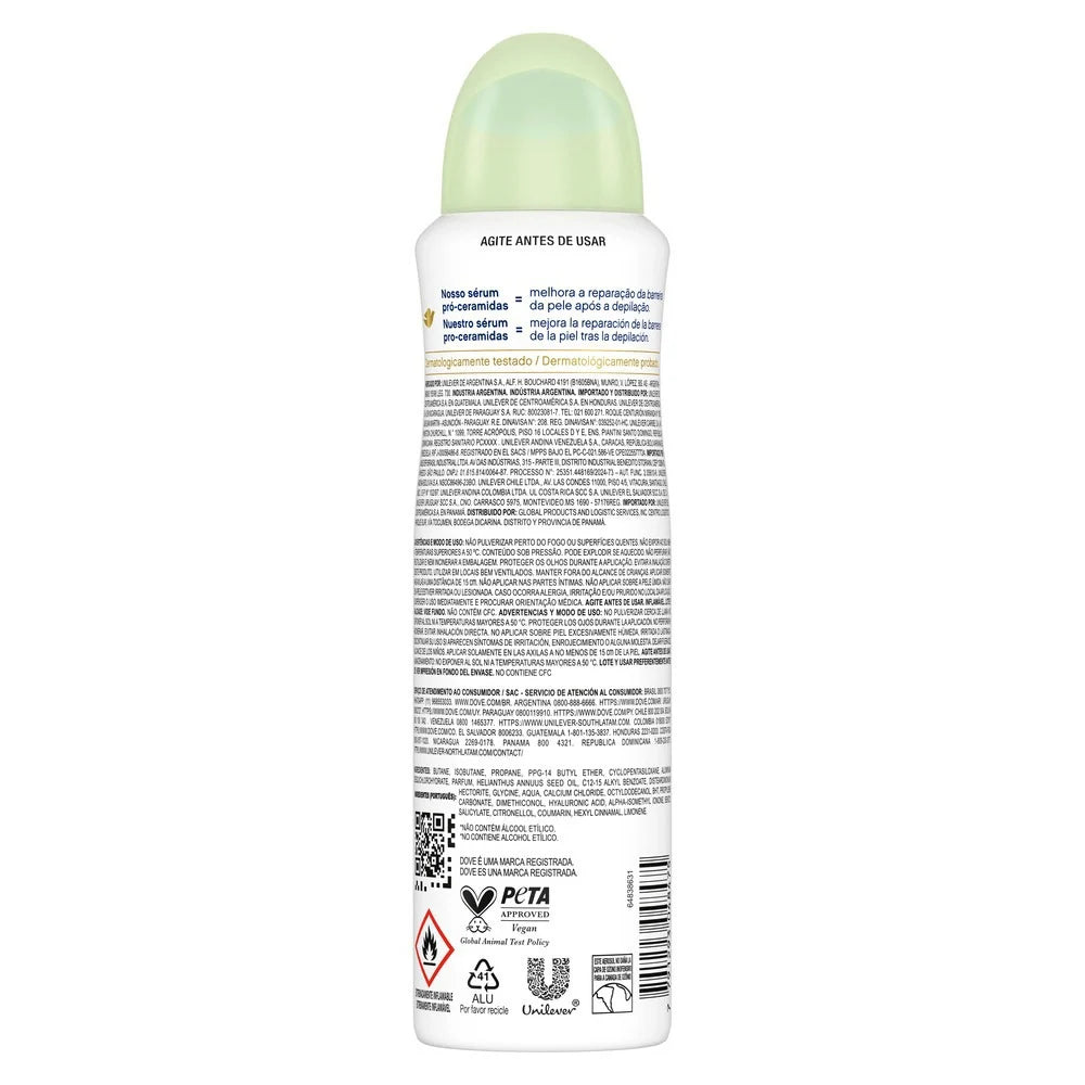 Desodorante  en Aerosol Dove Pepino 150 ml