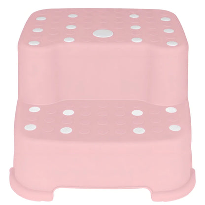 Banco Infantil BUBA de 2 Escalones Antideslizantes – Rosado