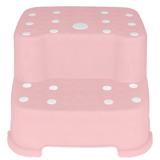 Banco Infantil BUBA de 2 Escalones Antideslizantes – Rosado