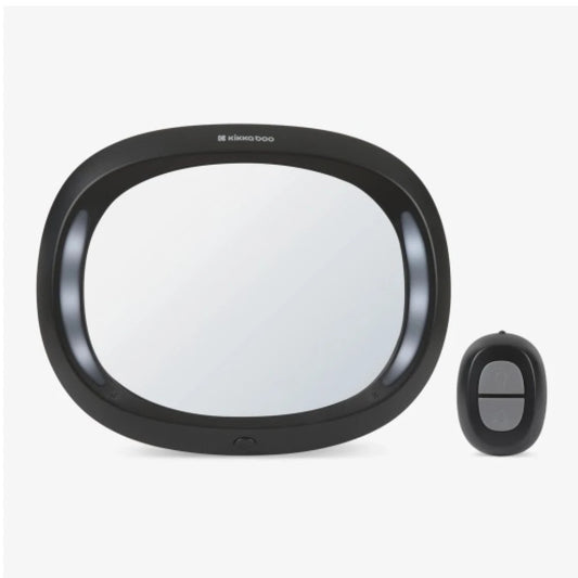 Espejo Retrovisor para Bebé Kikkaboo con Luz LED y Control Remoto para Auto