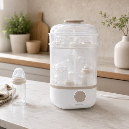 Esterilizador Eléctrico de Mamaderas y Accesorios Kikkaboo Clyde a Vapor – Beige
