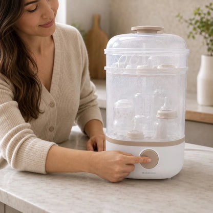 Esterilizador Eléctrico de Mamaderas y Accesorios Kikkaboo Clyde a Vapor – Beige