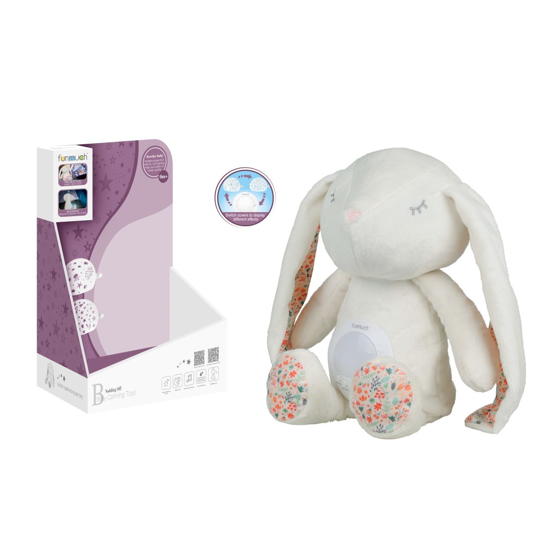 Lampara Veladora Conejita De Peluche Con Música
