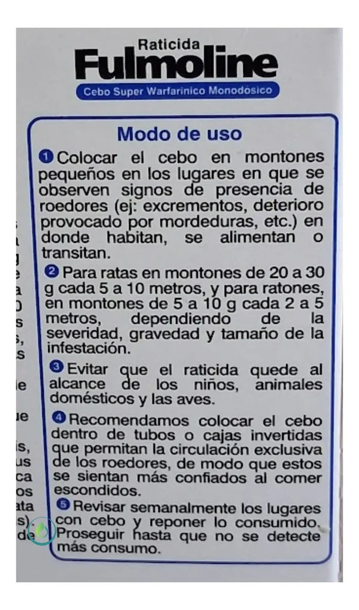 Cebo Raticida Fulmoline 50gr