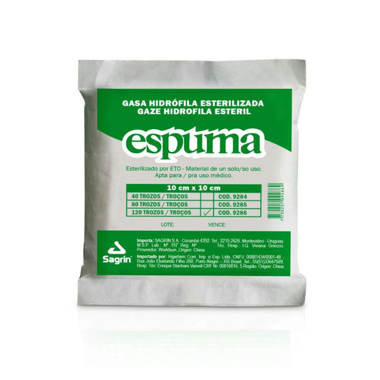Gasa Esteril Espuma 120 Trozos - 10x10