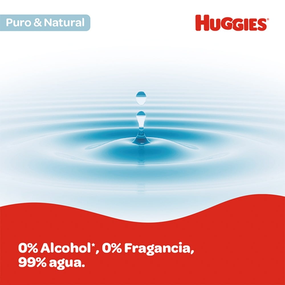 Toallitas Húmedas Huggies 99% Agua - 80 Unidades