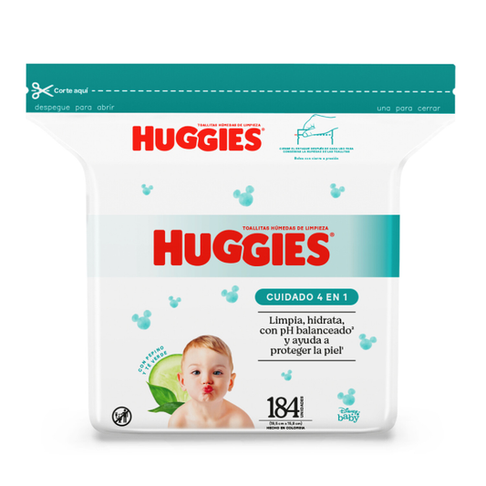 Toallitas Húmedas Huggies Cuidado 4 en 1 - 184 Unidades