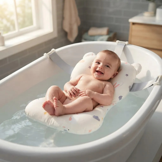 Colchón Reductor De Baño Baby Splash Conejitos - Beige