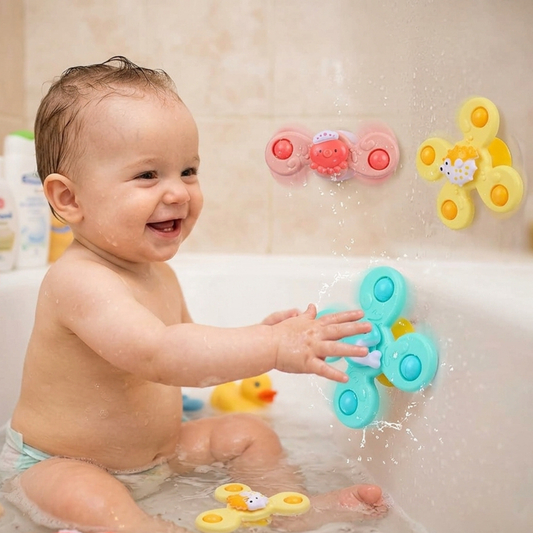 Spinners Giratorios Con Ventosa Resistentes Al Agua Niños