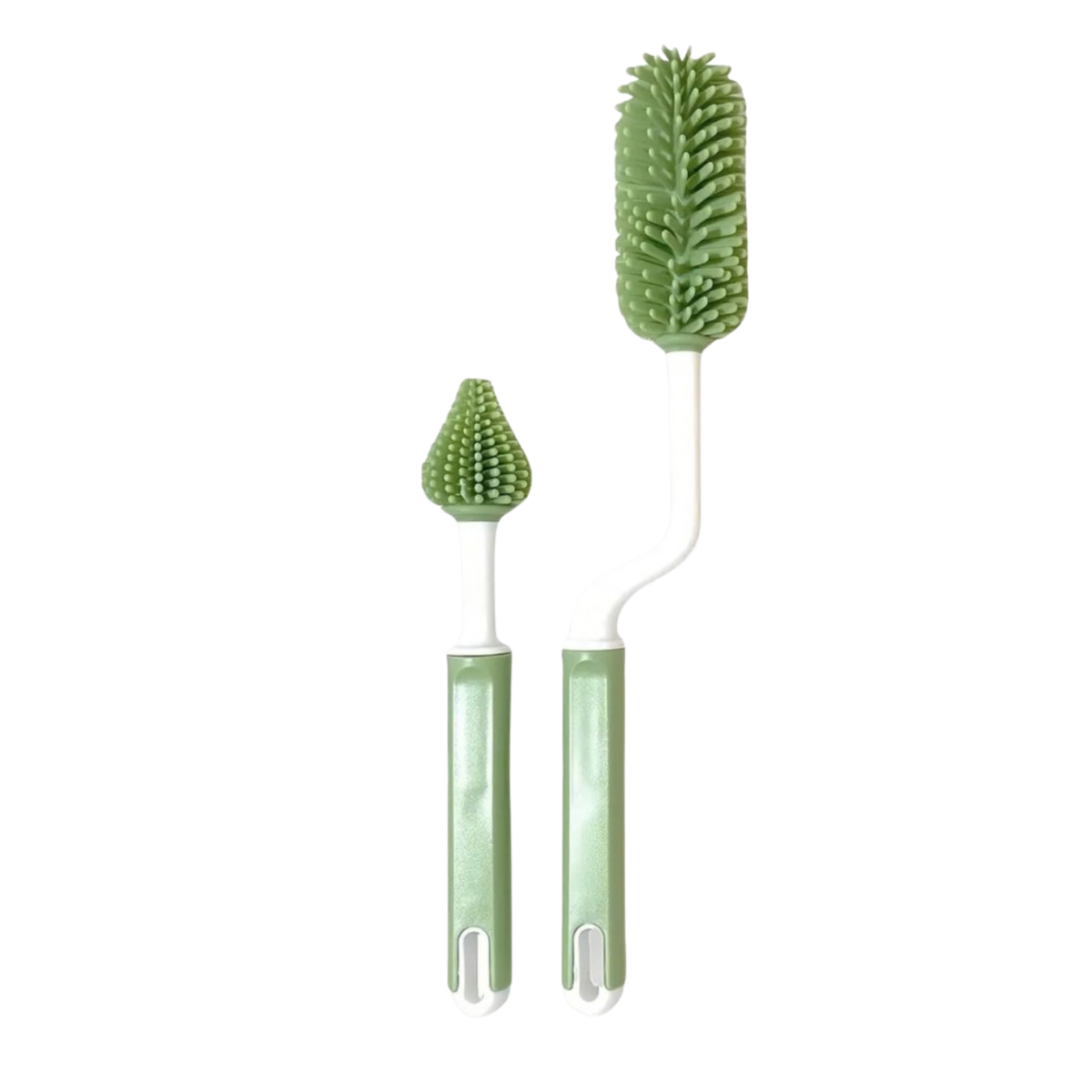 Cepillo Silicona Limpia Mamadera Verde