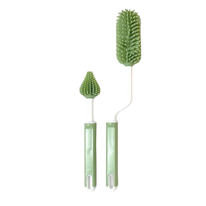 Cepillo Silicona Limpia Mamadera Verde