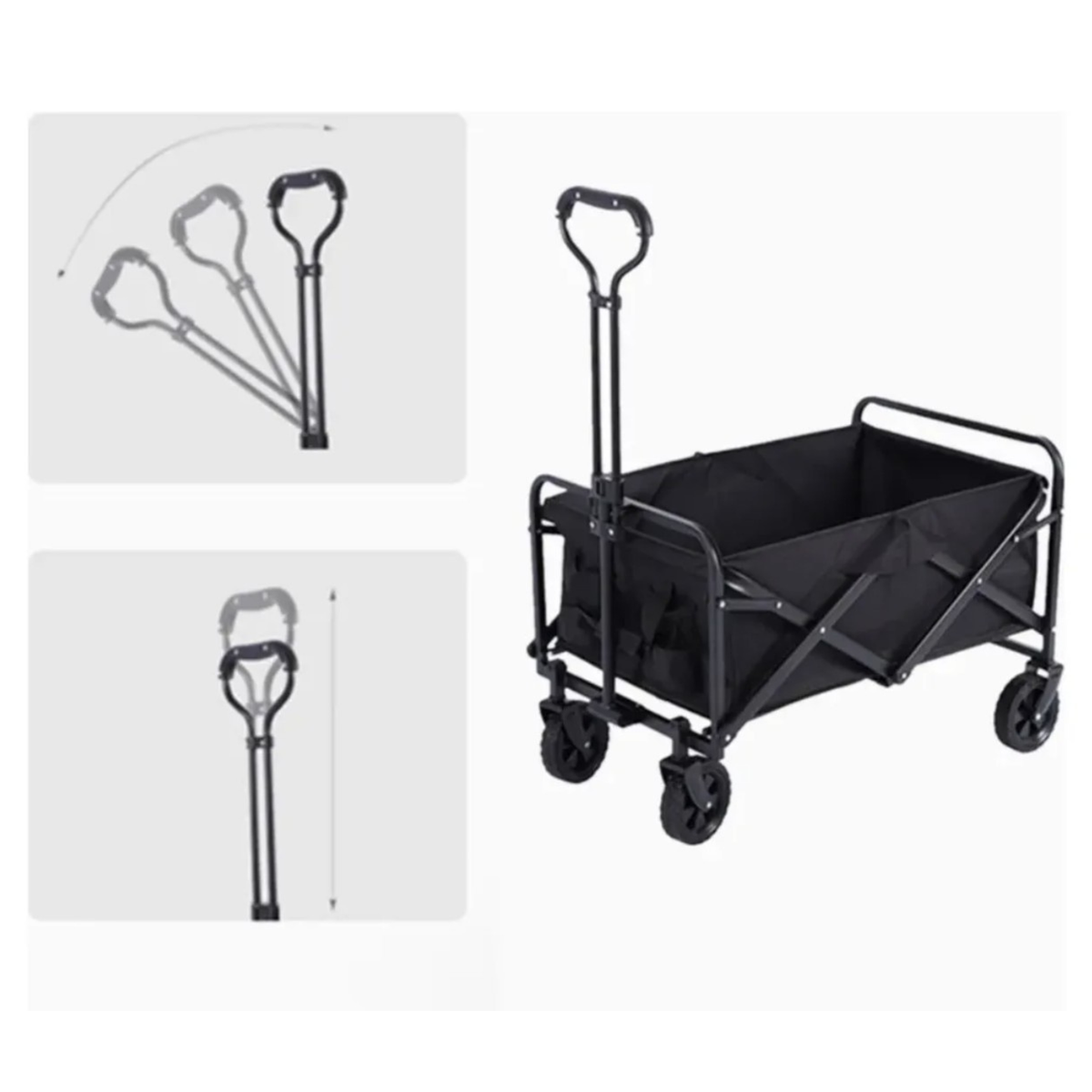 Carrito Plegable Multiuso Negro