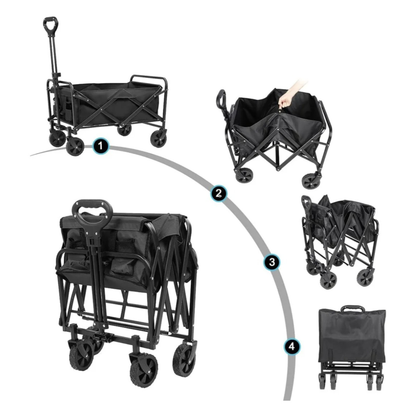 Carrito Plegable Multiuso Negro