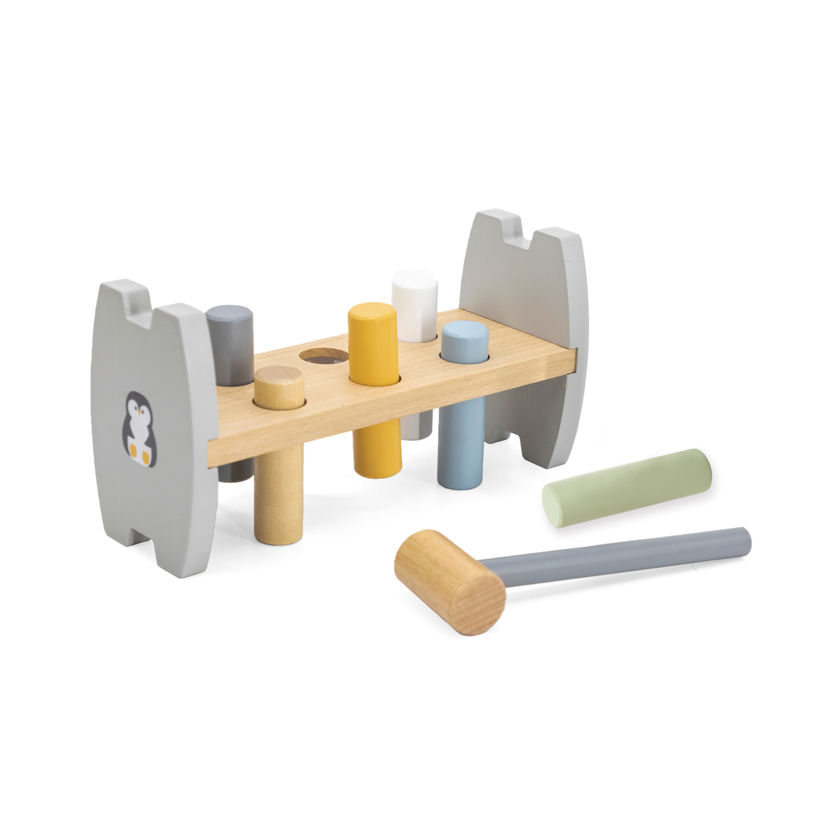 Juego de Martillo de Madera Pingüino
