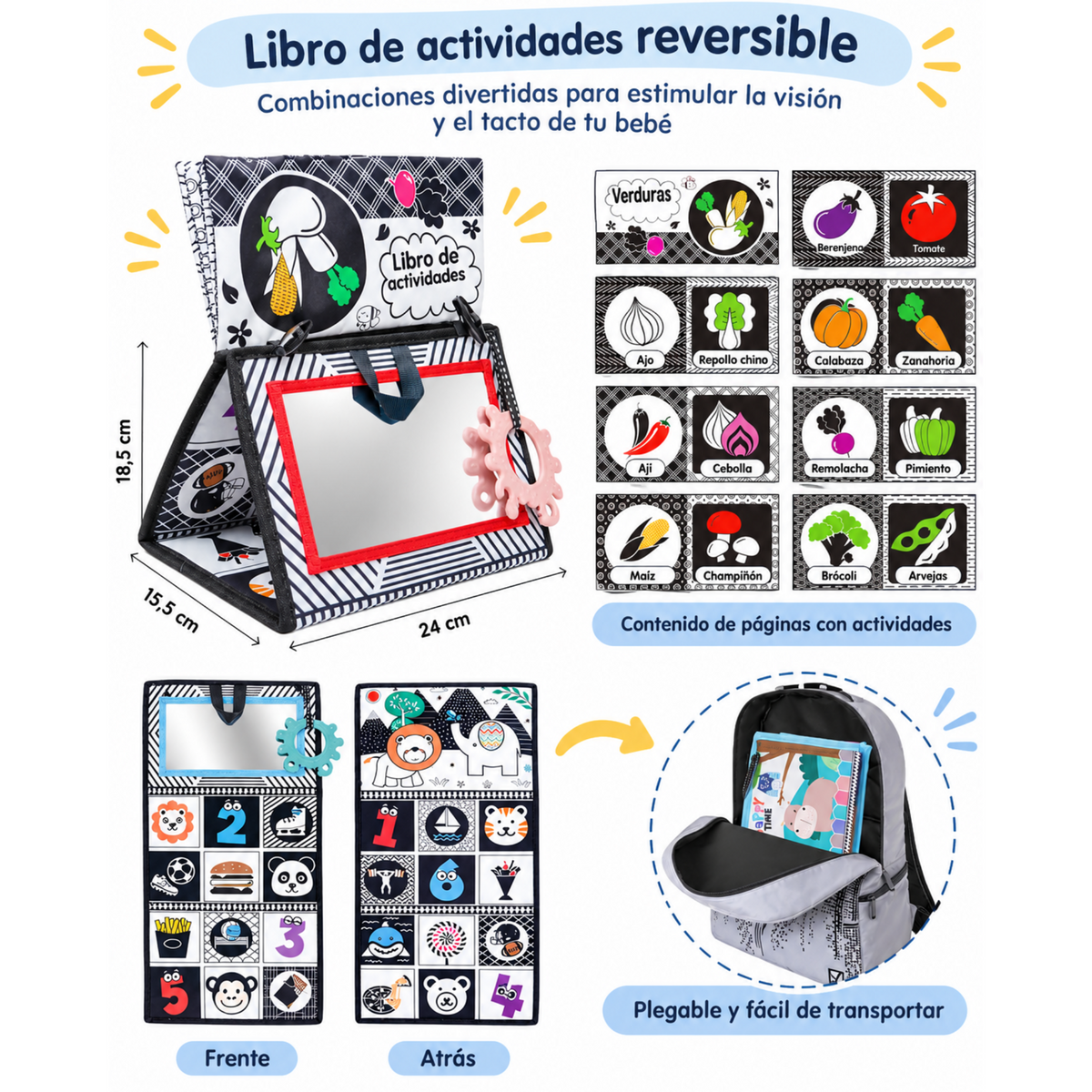 Libro de Tela Contraste con Espejo
