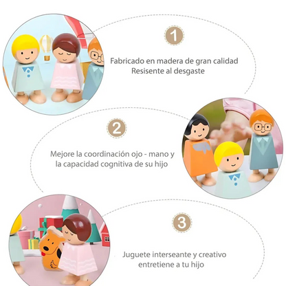 Familia de Madera Polar B Montessori