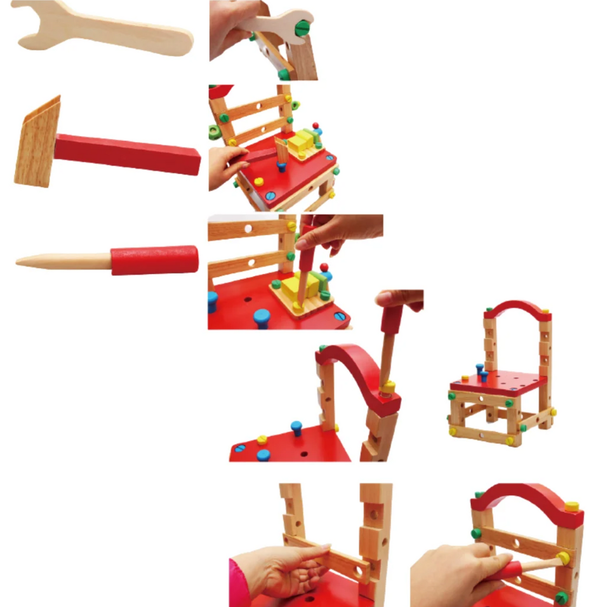 Juego Armar Silla de Madera con Herramientas