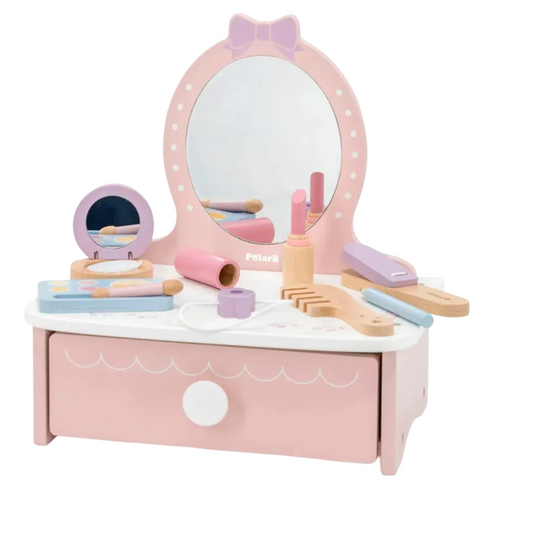 Mesita Tocador de Madera Polar B con Accesorios