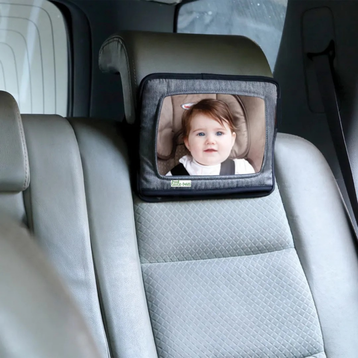Espejo de Auto Porta Ipad Gris -Little Ones