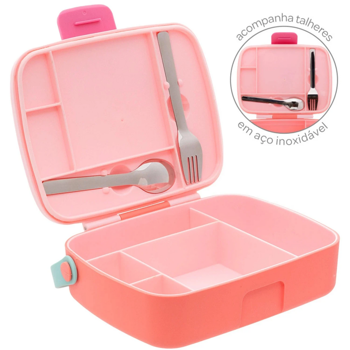 Lunchera Bento Box con Cubiertos Unicornio - Buba
