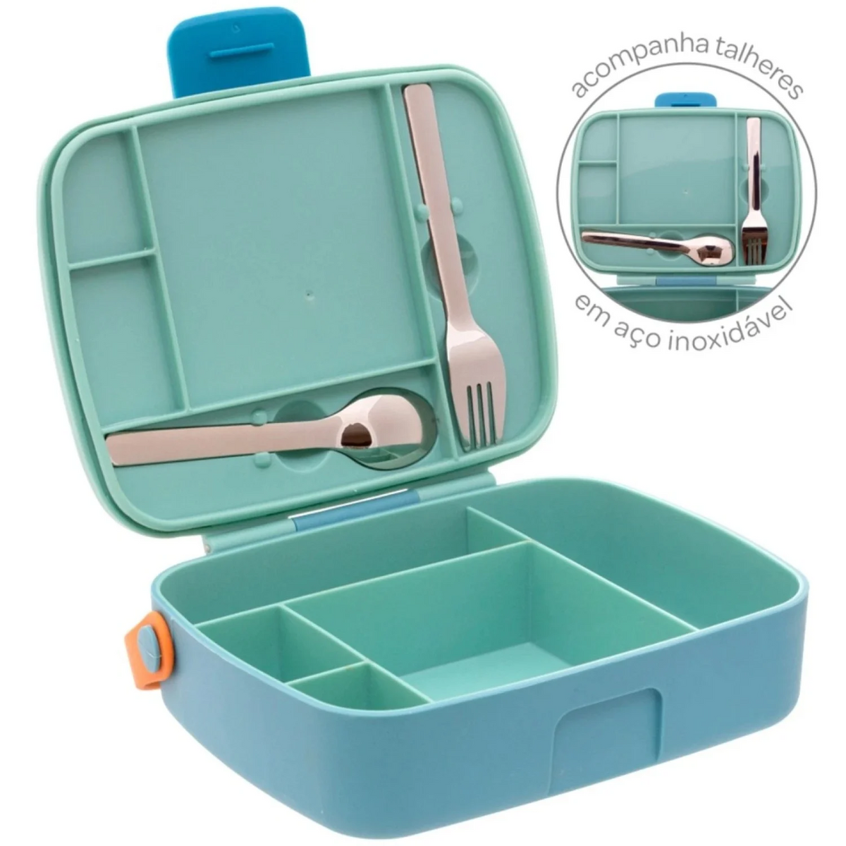 Lunchera Bento Box con Cubiertos Dino - Buba