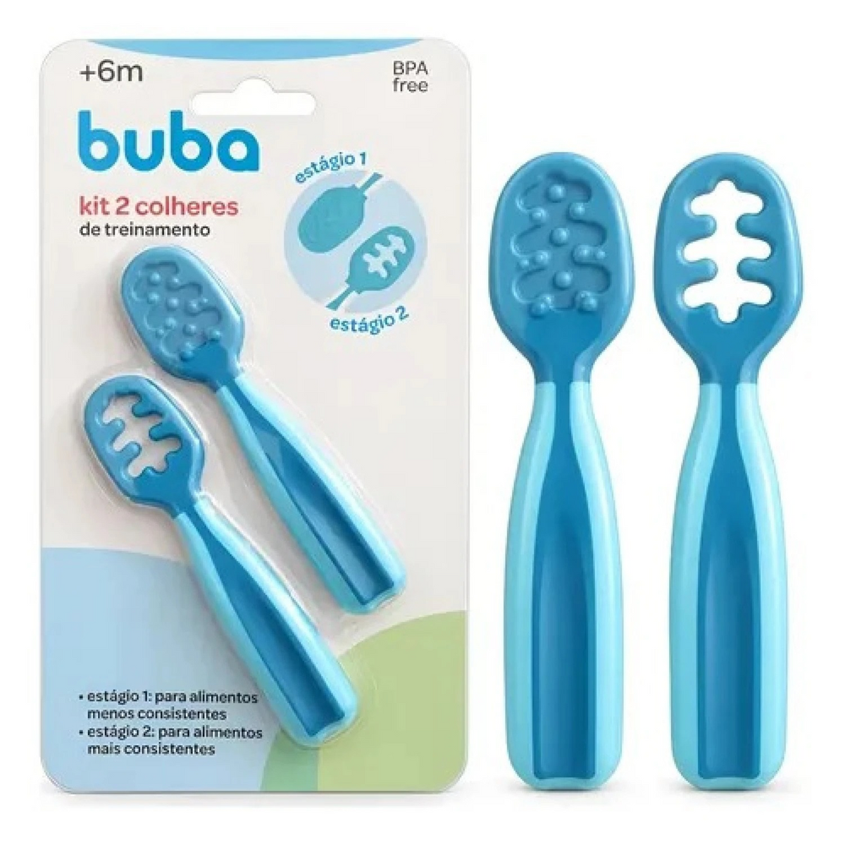 Set Cubiertos BLW Azul Buba - 2 Unidades