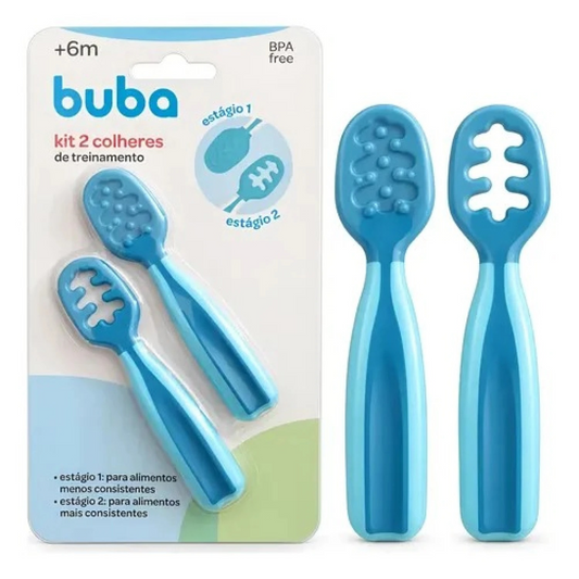 Set Cubiertos BLW Azul Buba - 2 Unidades