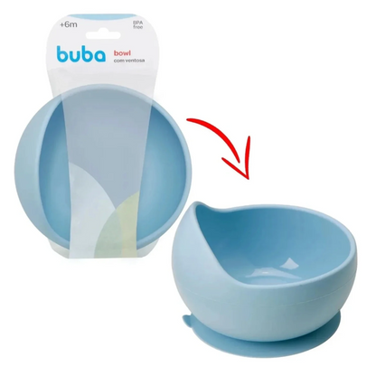 Bowl de Silicona con Ventosa Azul Buba