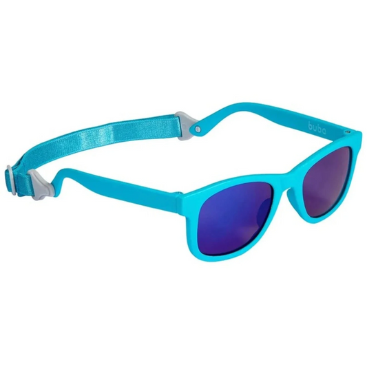 Lentes de Sol para Bebé BUBA con Protección UV y Banda Ajustable Celeste | 3 a 36 Meses
