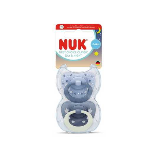 Chupetes de Silicona NUK First Choice para Bebé Varón de 0 a 6 Meses x 2 Unidades