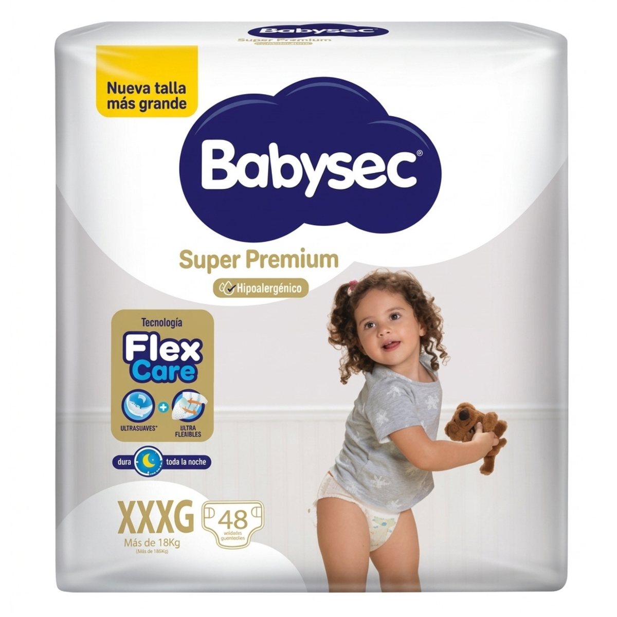 Pañales BabySec Super Premium XXXG - 48 pañales