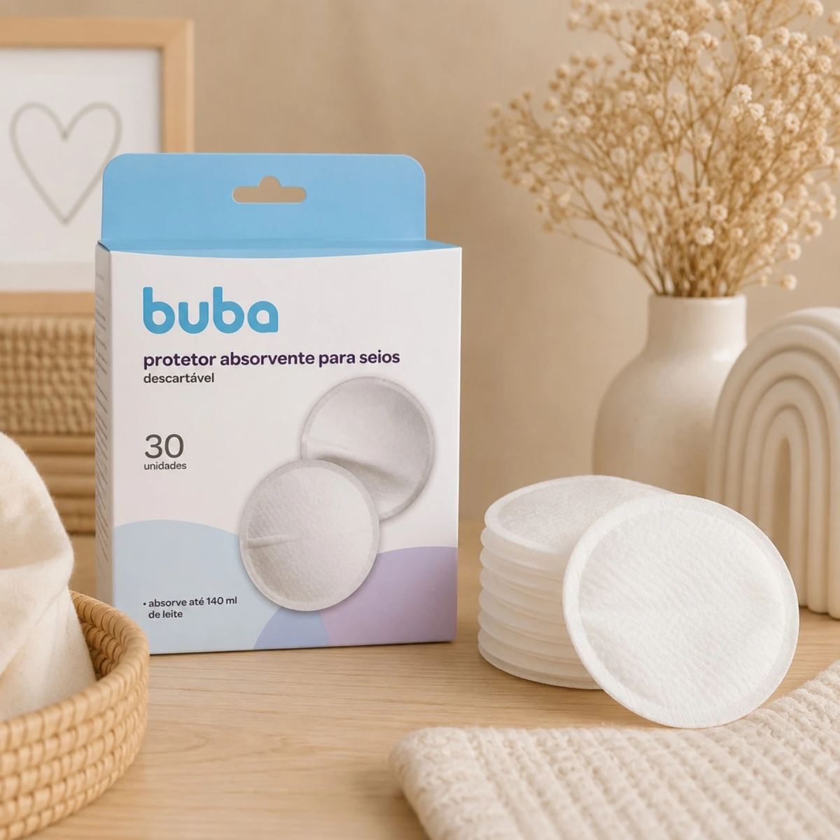 Discos Absorbentes Para Lactancia Buba Descartables - 30 Unidades