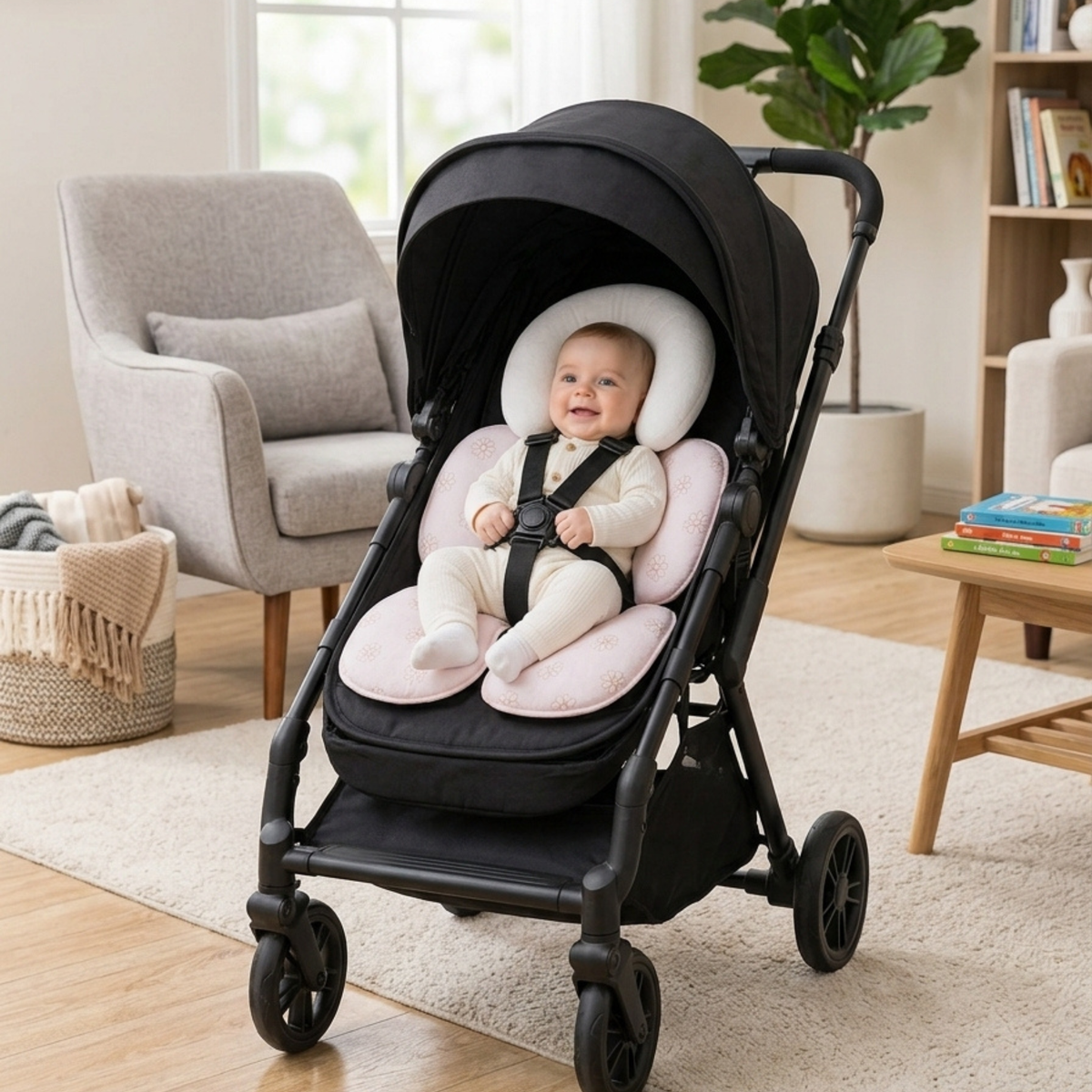 Reductor De Coche Universal Rosa Para Bebé