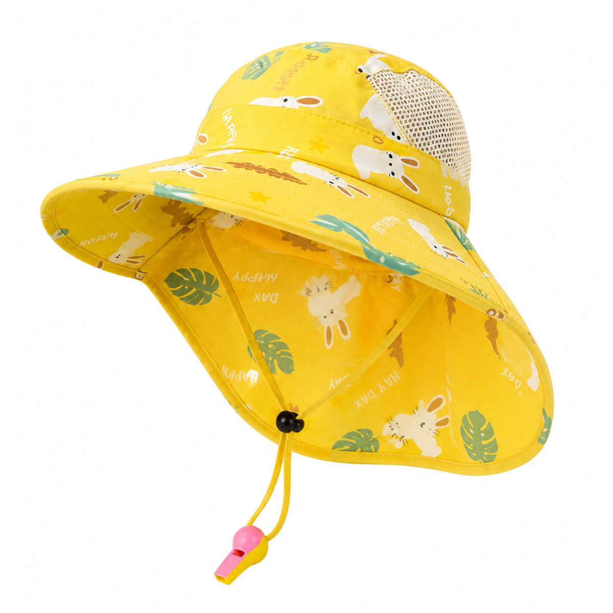 Gorro con Protector de Nuca para Bebés y Niños - Amarillo