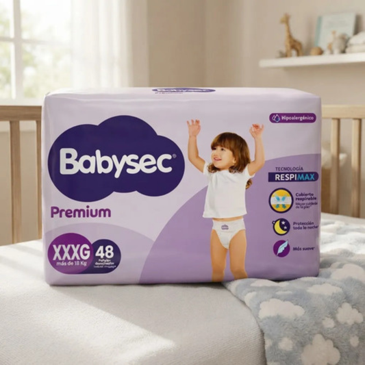 Pañales BabySec Premium XXXG - 48 pañales