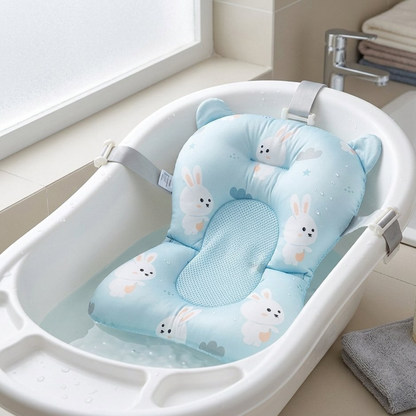 Colchón Reductor De Baño Baby Splash Conejitos - Celeste