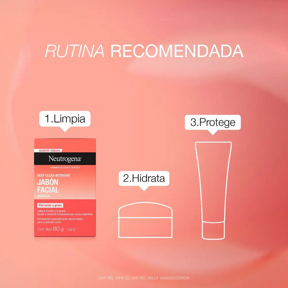Jabón Facial En Barra Neutrogena Deep Clean 80gr