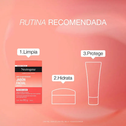 Jabón Facial En Barra Neutrogena Deep Clean 80gr