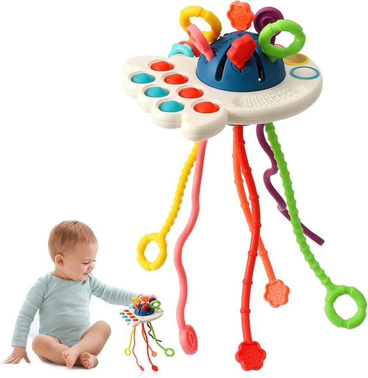 Juguete sensorial Montessori 4 en 1 para bebés - BUBA