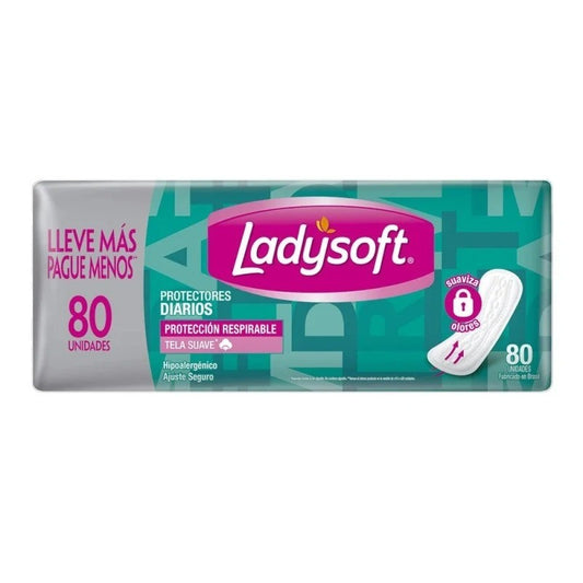 Protectores Diarios Ladysoft Respirable - 80 Unidades